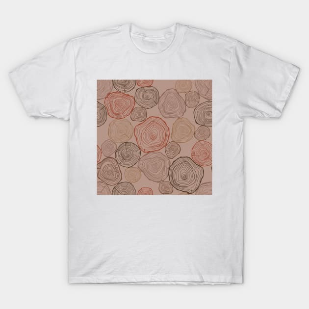 Wood Slice Pattern T-Shirt by LauraKatMax